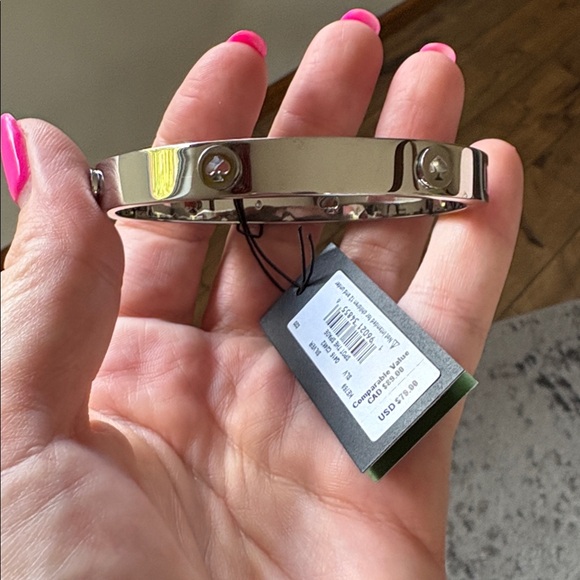 Kate Spade Spot The Spade Studded Hinged Bangle Bracelet - Picture 8 of 8